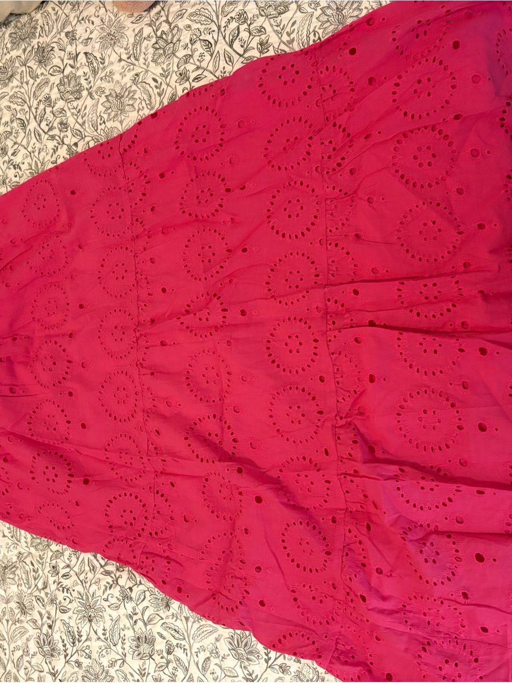 Women’s Hot Pink Eyelet Maxi Skirt